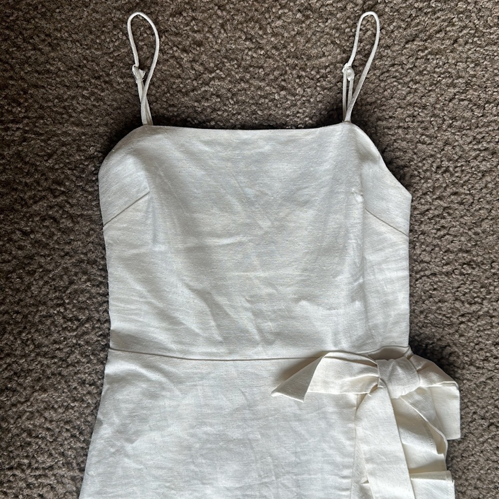 Express White Ruffled Tiered Mini Sundress - Picture 2 of 5